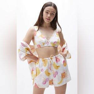 Charlie Holiday Paloma Crop Top Size XS Vacation Summer Spring Linen Bralette